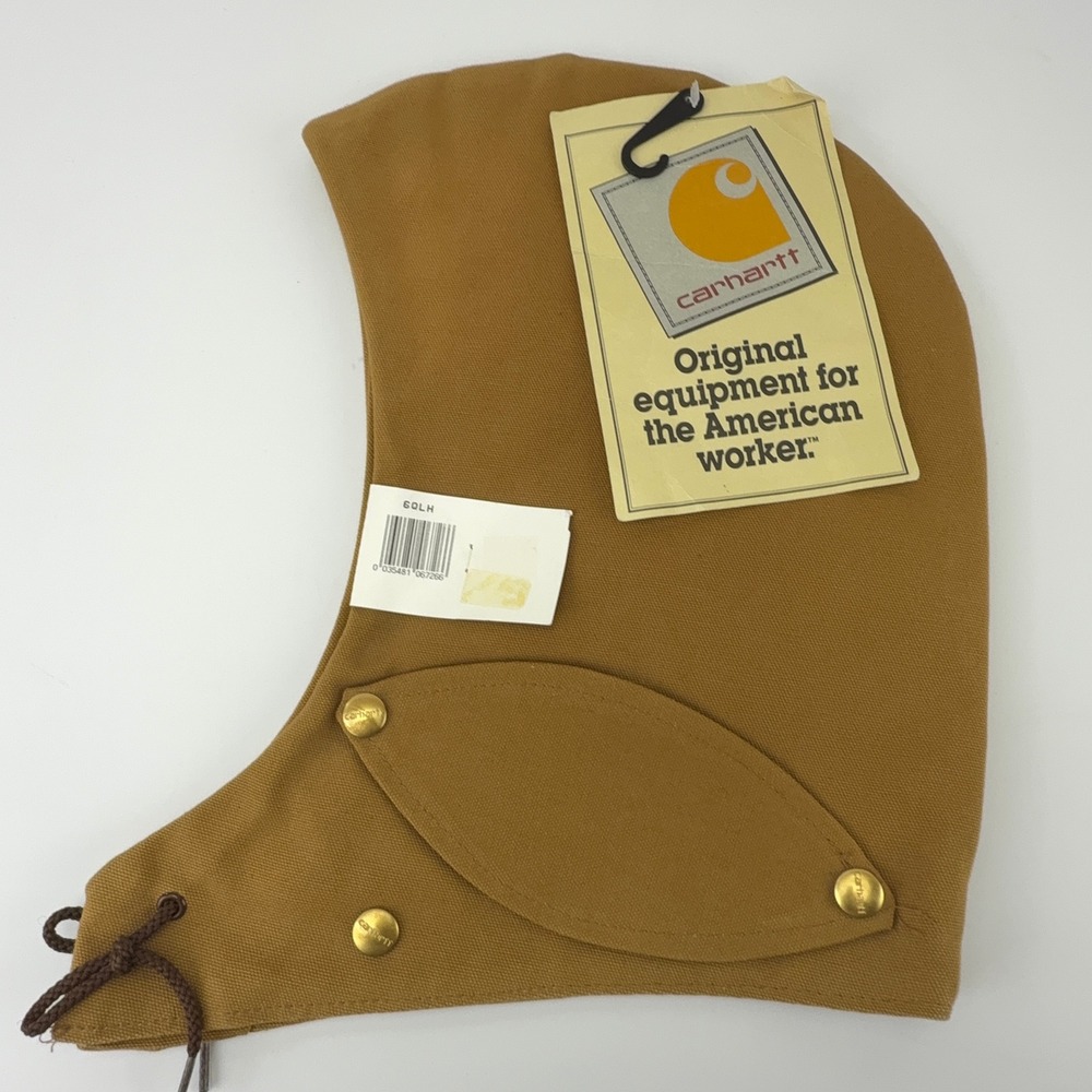 Carhartt 6QLH Quilt Lined Duck Hood Brown Canvas Snap On Made in USA NWT